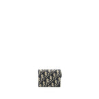 DIOR SADDLE LOTUS WALLET BLUE OBLIQUE JACQUARD GHW