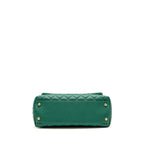 Chanel Medium Coco Handle Caviar Green GHW