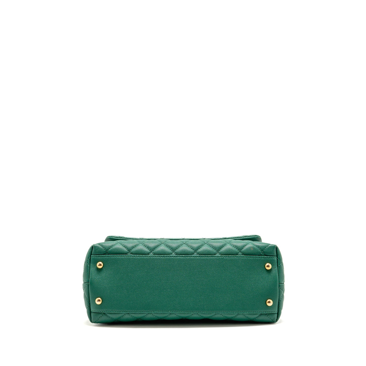 Chanel Medium Coco Handle Caviar Green GHW