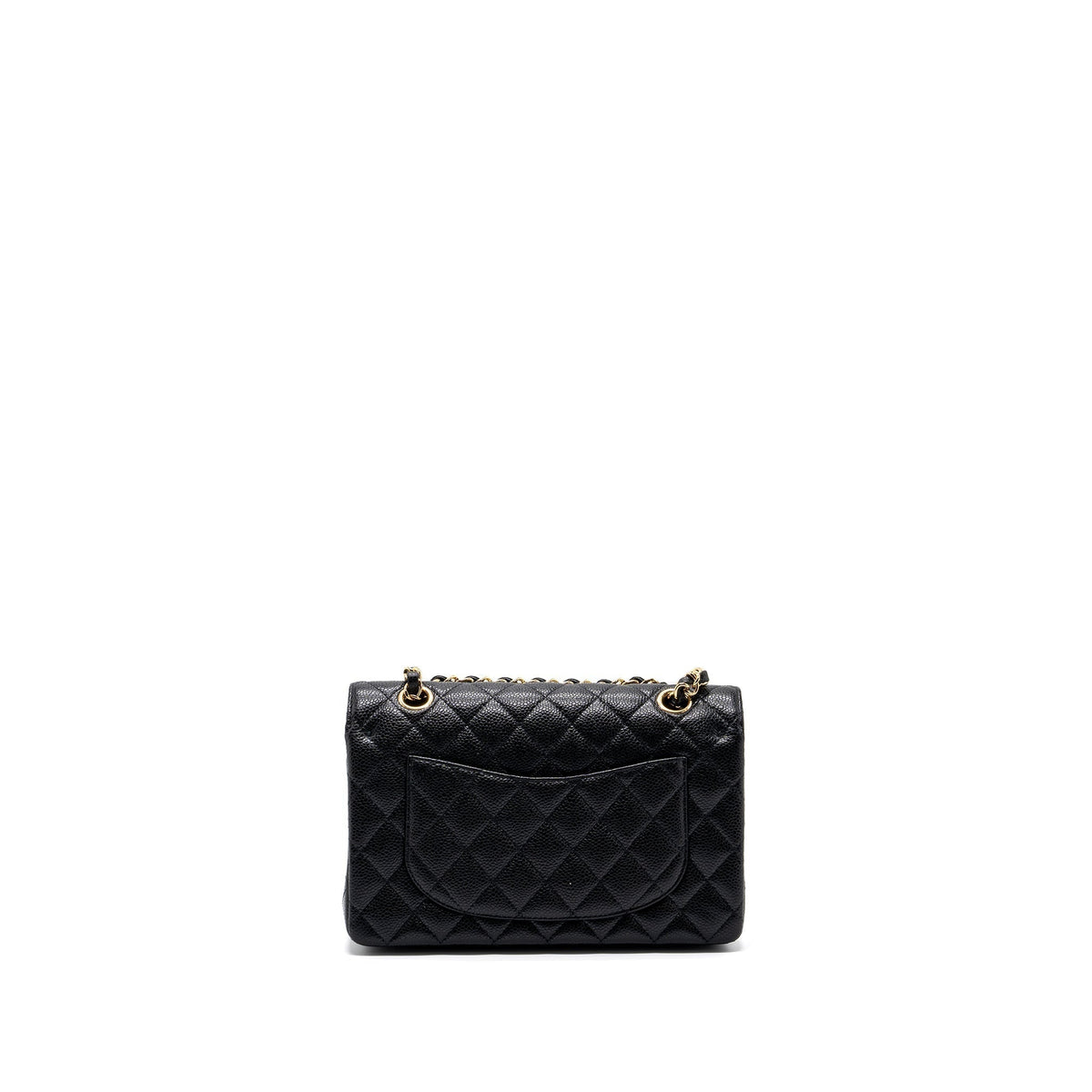 CHANEL SMALL CLASSIC DOUBLE FLAP BAG CAVIAR BLACK GHW
