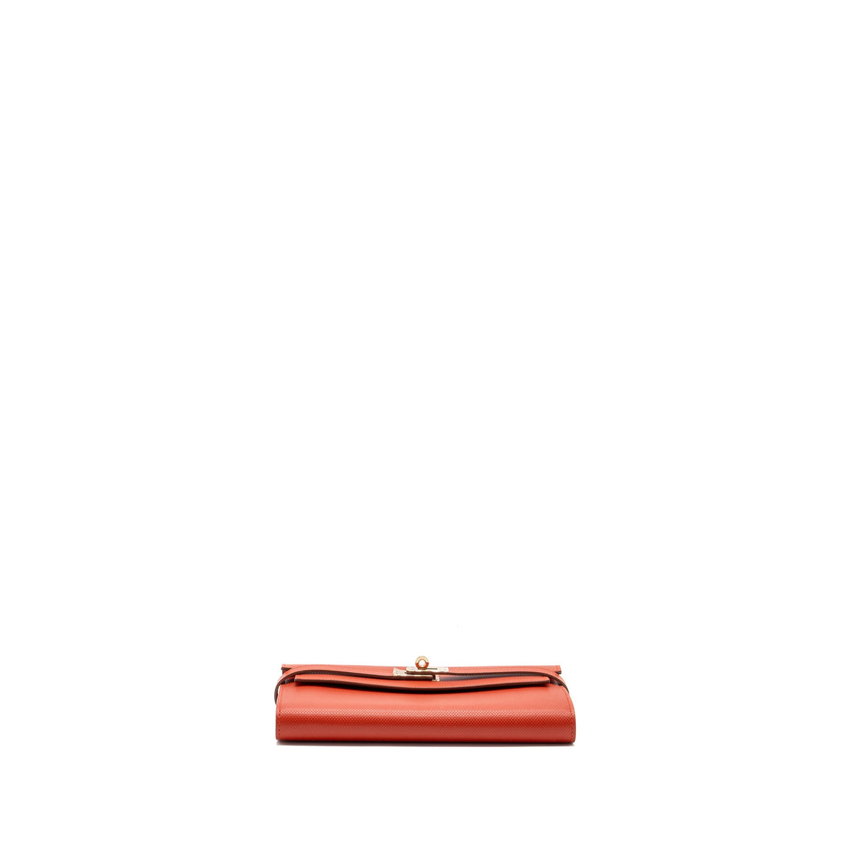 Hermes Kelly Long Wallet Grain Sanguine GHW