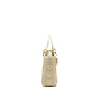 DIOR SMALL LADY DIOR LAMBSKIN WHITE LGHW