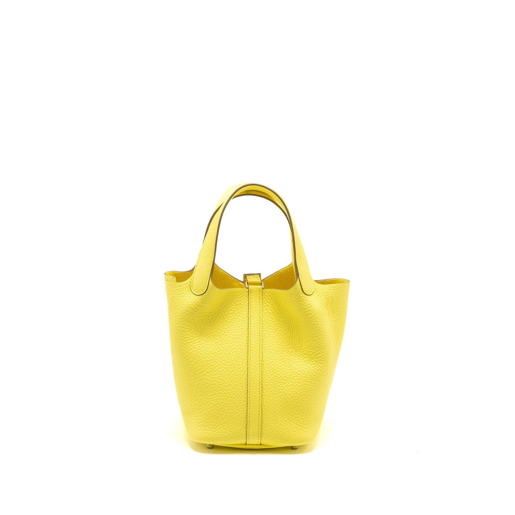 HERMES PICOTIN 18 LOCK BAG CLEMENCE LIMONCELLO SHW