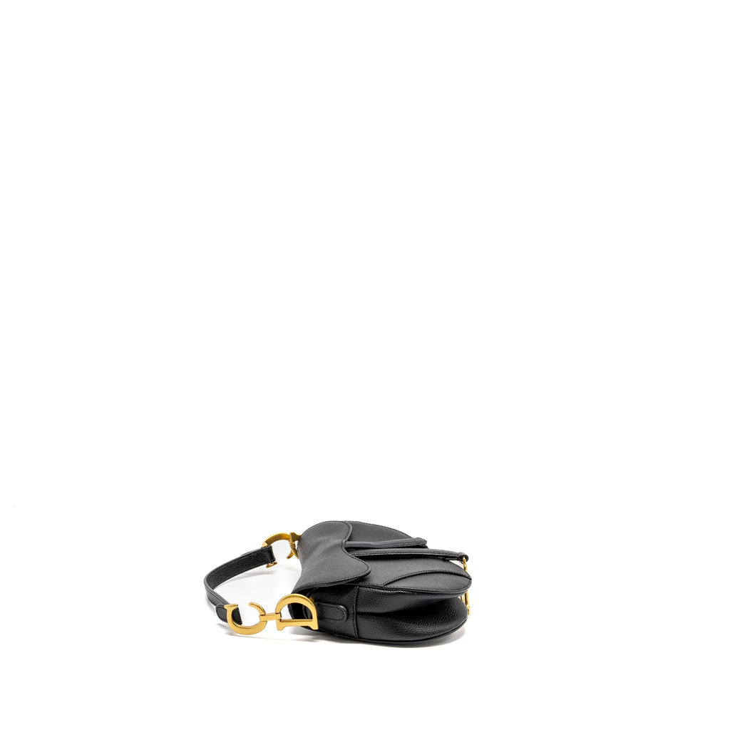 DIOR MINI SADDLE BAG CALFSKIN BLACK GHW