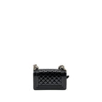 CHANEL SMALL BOY BAG PATENT BLACK MULTICOLOUR HARDWARE