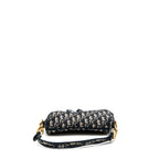 DIOR SADDLE BAG BLUE OBLIQUE EMBROIDERY GHW