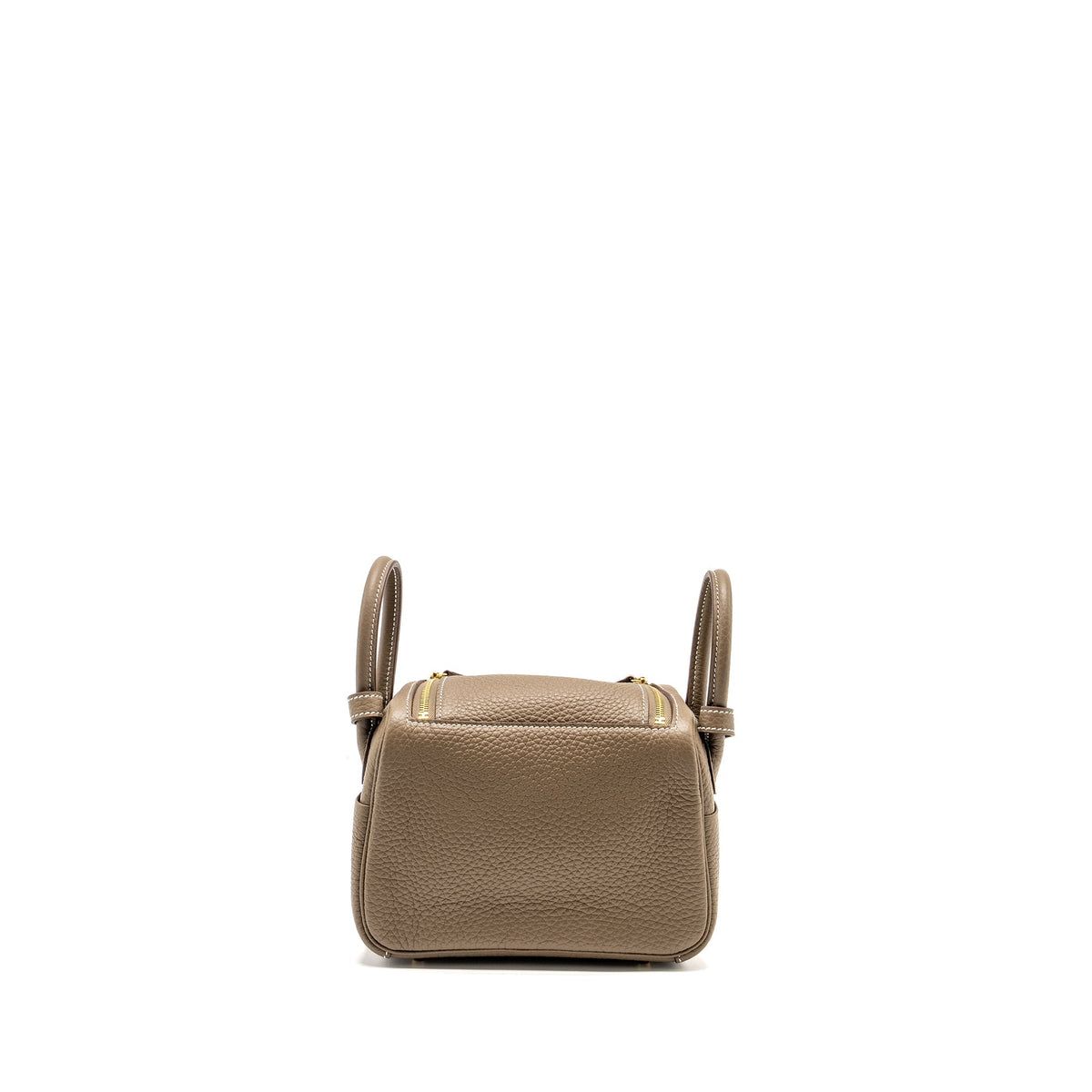 Hermes Mini Lindy Clemence Etoupe GHW