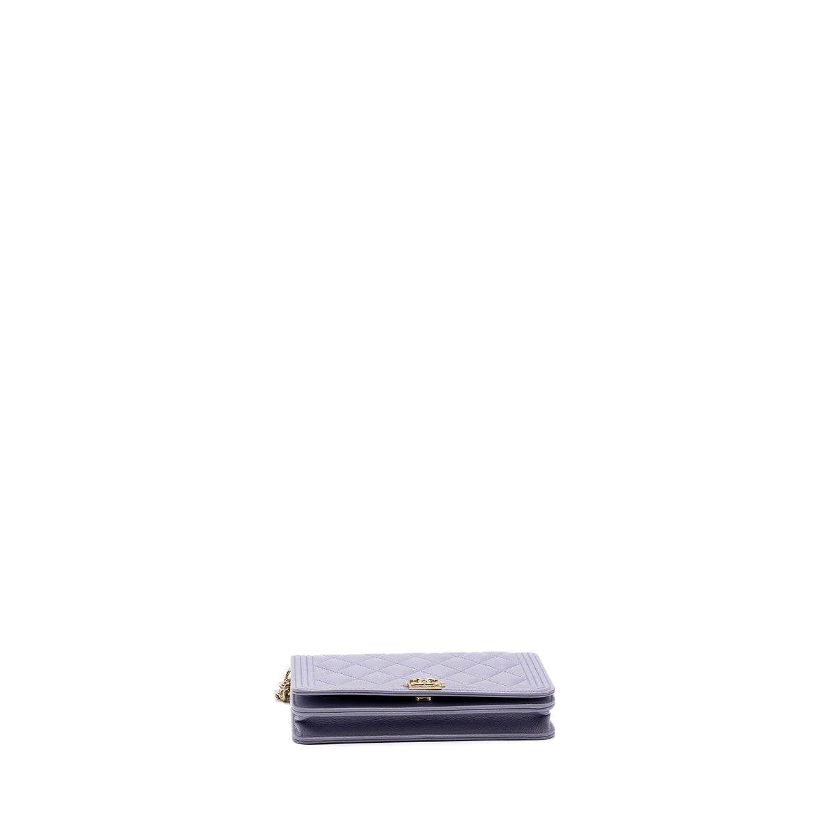 CHANEL BOY WALLET ON CHAIN CAVIAR LIALIC / LIGHT PURPLE LGHW (MICROCHIP)