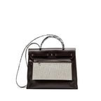 Hermes herbag 31 zip bag canvas / hunter ebene / ecru SHW