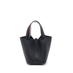 Hermes Picotin 18 Lock Bag Clemence Caban/Mauve Pale SHW