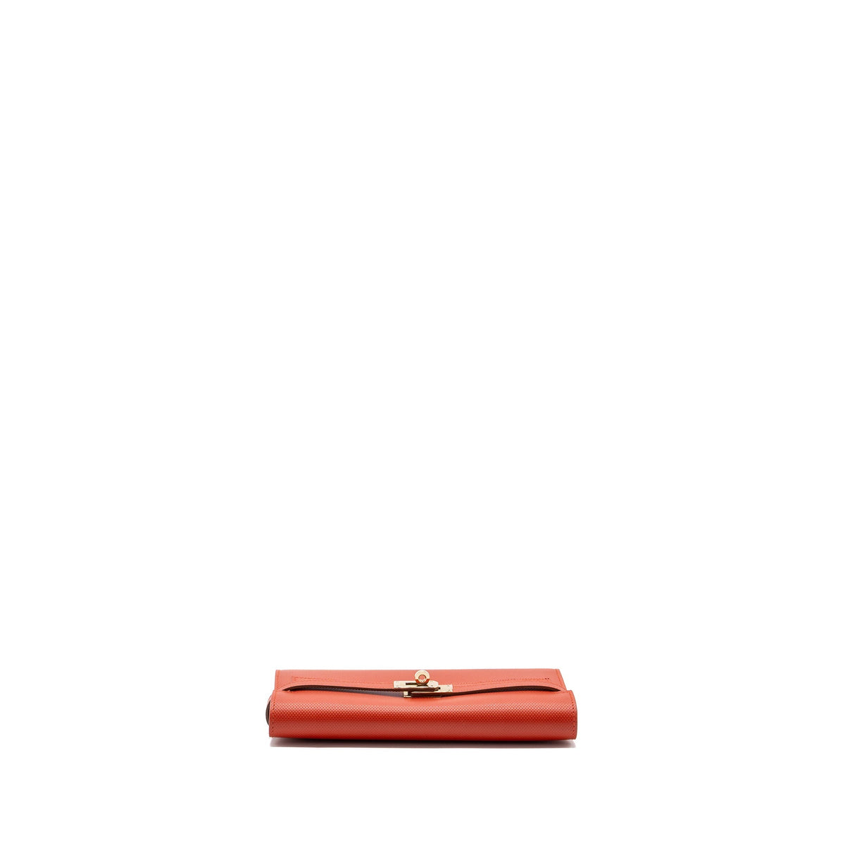Hermes Kelly Long Wallet Grain Sanguine GHW