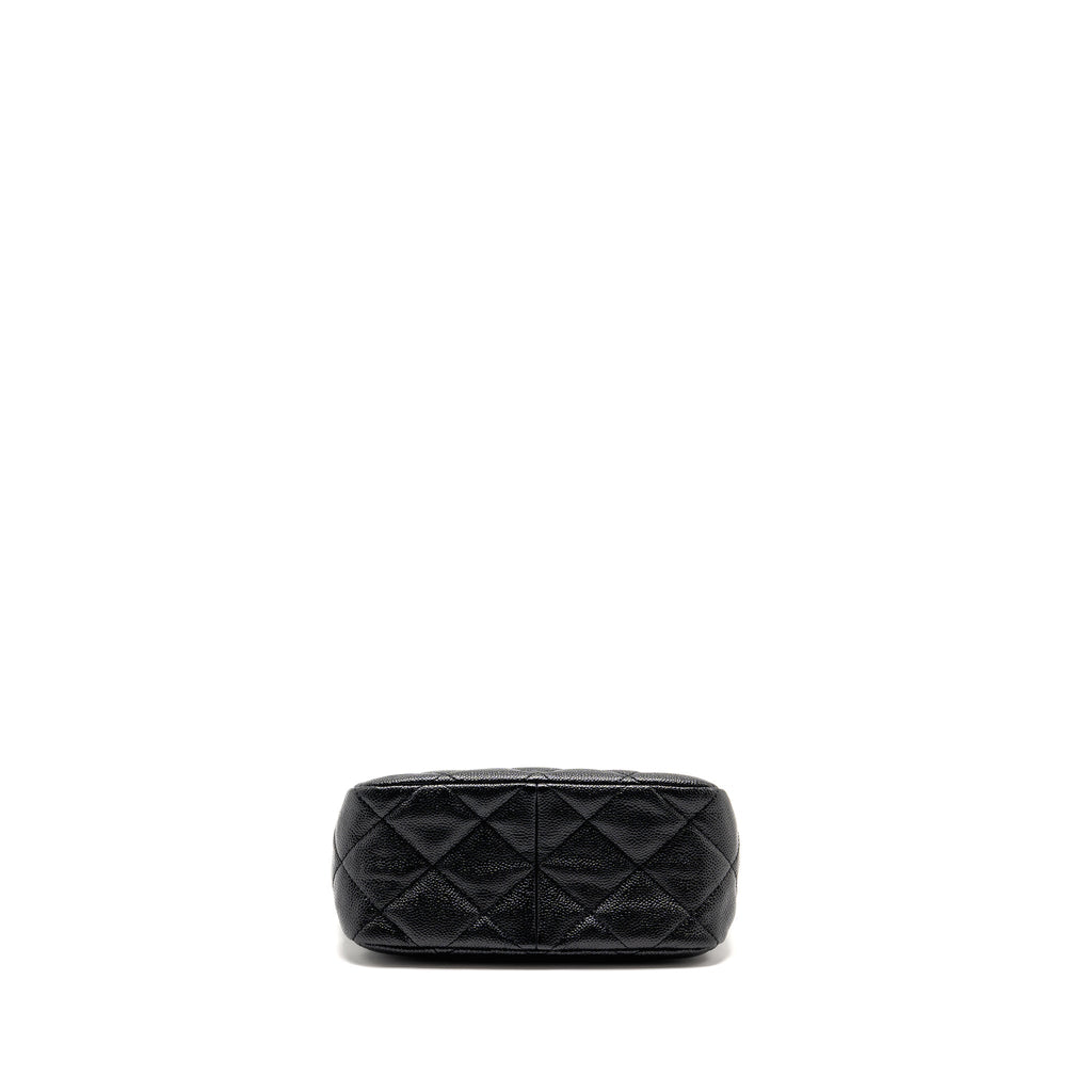 CHANEL QUILTED HOBO CAVIAR BLACK GHW (MICROCHIP)