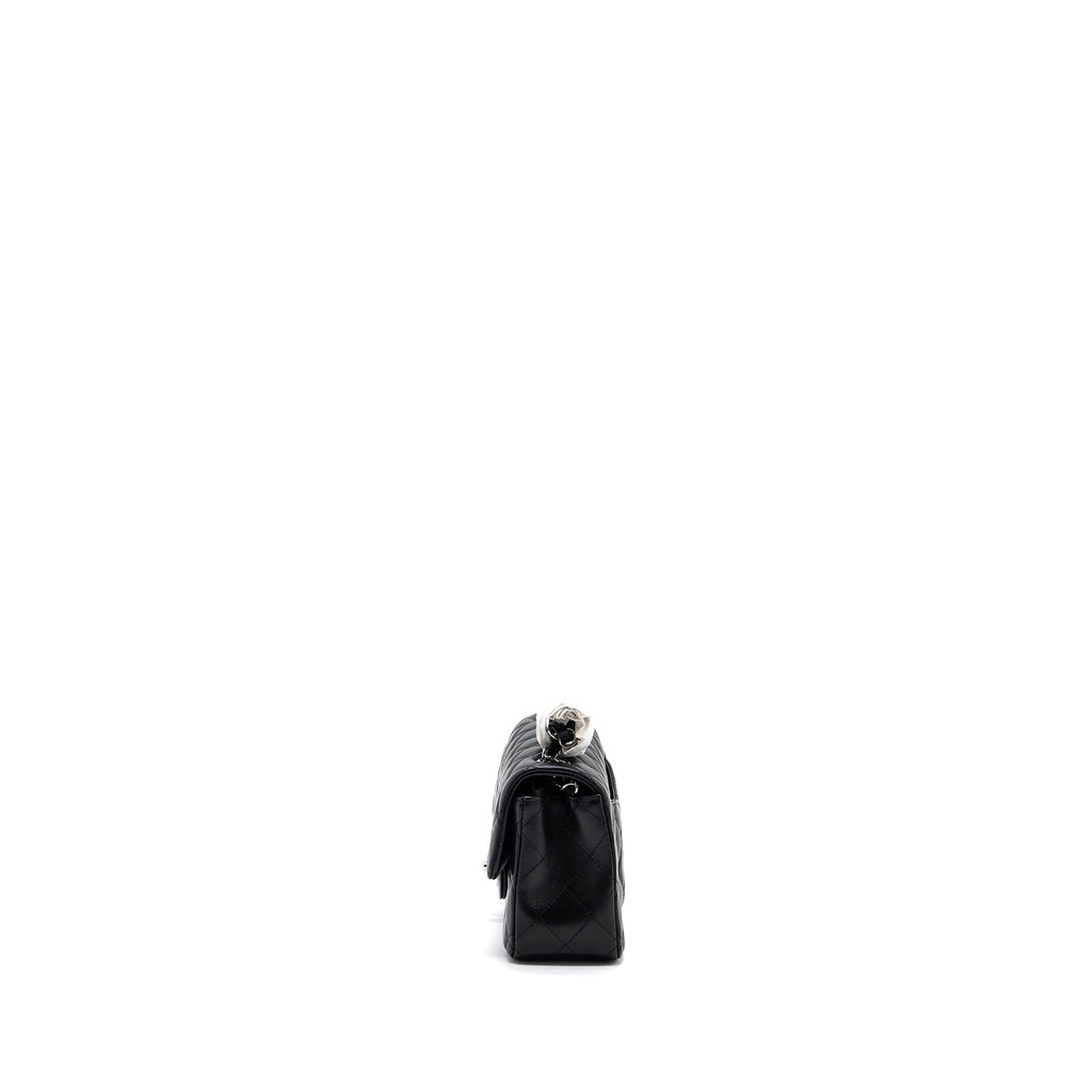 CHANEL MINI RECTANGULAR FLAP BAG LAMBSKIN BLACK SHW (MICROCHIP)