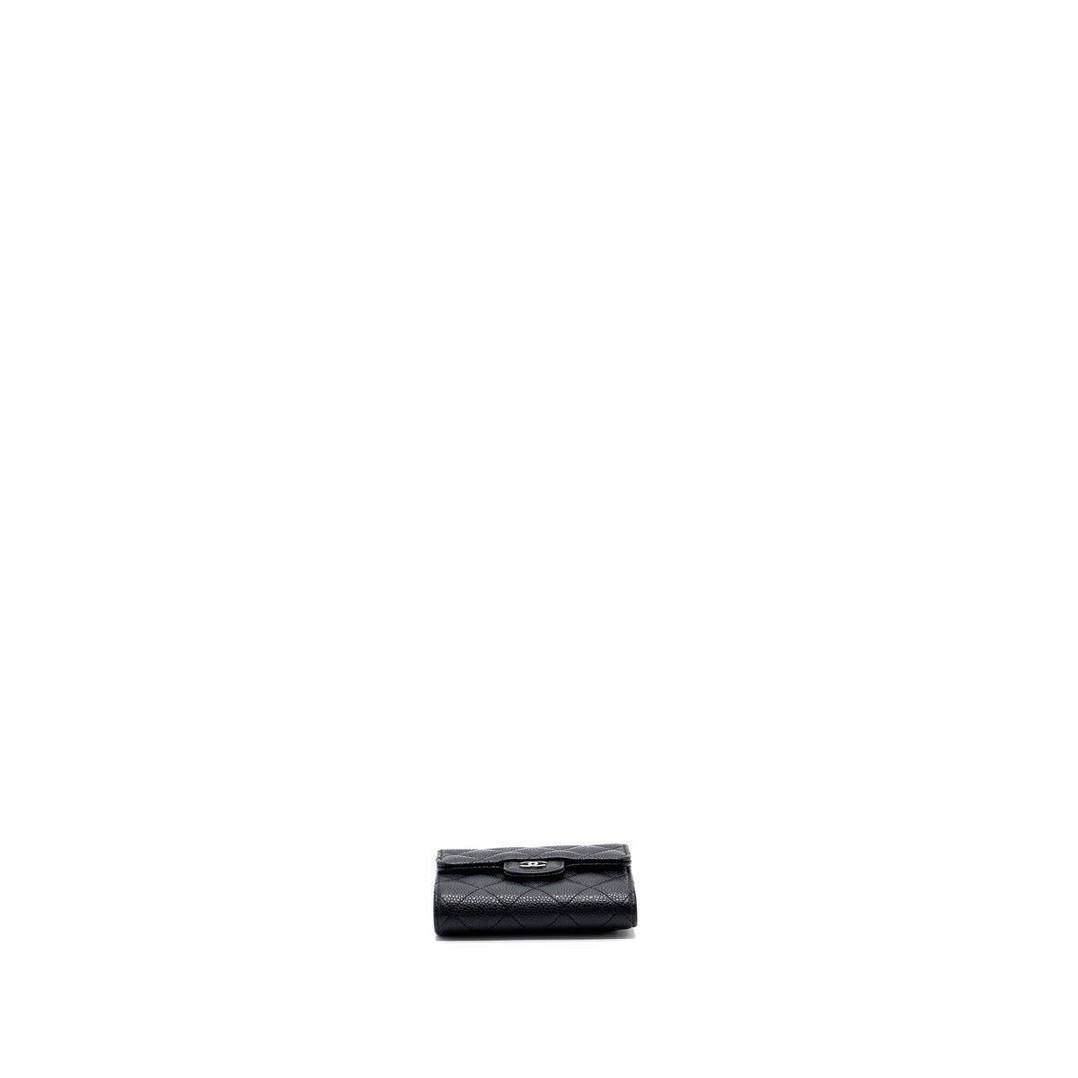 CHANEL CLASSIC COMPACT WALLET CAVIAR BLACK SHW