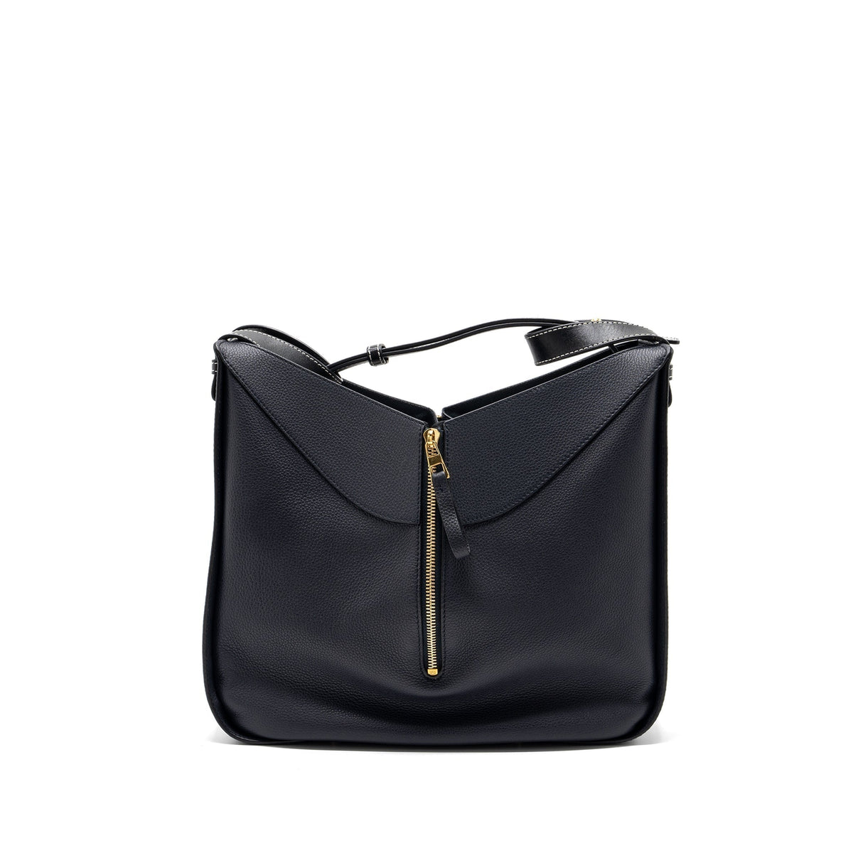 LOEWE MEDIUM HAMMOCK BAG GRAINED CALFSKIN DARK BLUE GHW