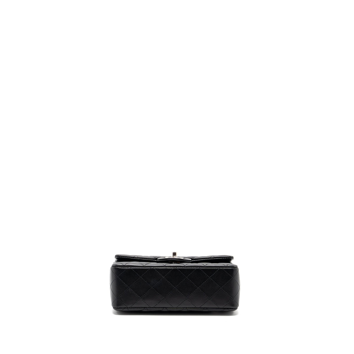 CHANEL MINI RECTANGULAR FLAP BAG LAMBSKIN BLACK SHW (MICROCHIP)