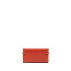 Hermes Kelly Long Wallet Grain Sanguine GHW
