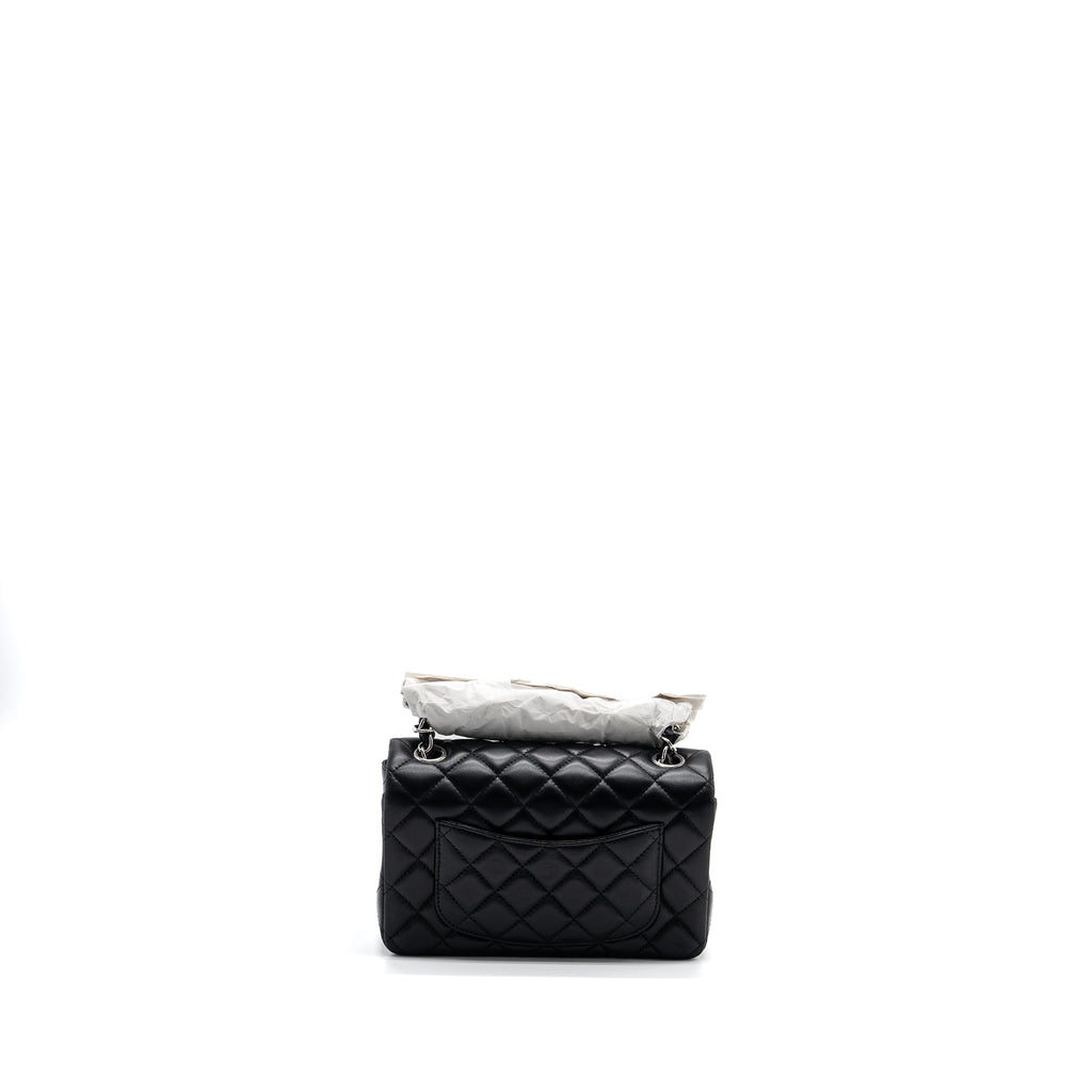 CHANEL MINI RECTANGULAR FLAP BAG LAMBSKIN BLACK SHW (MICROCHIP)