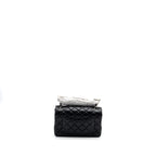 CHANEL MINI RECTANGULAR FLAP BAG LAMBSKIN BLACK SHW (MICROCHIP)