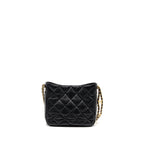 CHANEL QUILTED HOBO CAVIAR BLACK GHW (MICROCHIP)
