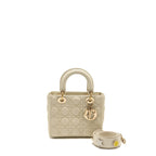 DIOR SMALL LADY DIOR LAMBSKIN WHITE LGHW