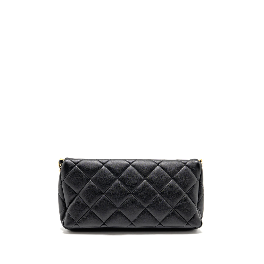 CHANEL LARGE HOBO BAG LAMBSKIN BLACK GHW (MICROCHIP)