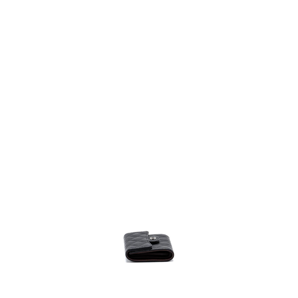 CHANEL CLASSIC COMPACT WALLET CAVIAR BLACK SHW