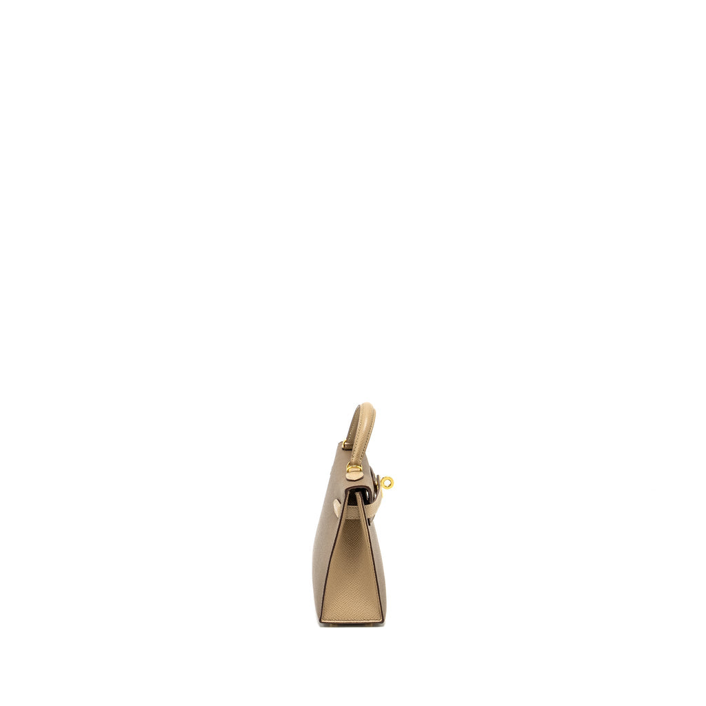 Hermes mini kelly II special order Epsom etoupe / trench GHW