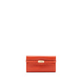 Hermes Kelly Long Wallet Grain Sanguine GHW