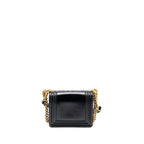 CHANEL MINI SQUARE BOY BAG LIMITED EDITION CALFSKIN BLACK GHW (MICROCHIP)