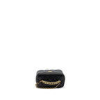 CHANEL TOP HANDLE LONG VANITY LAMBSKIN BLACK GHW (MICROCHIP)