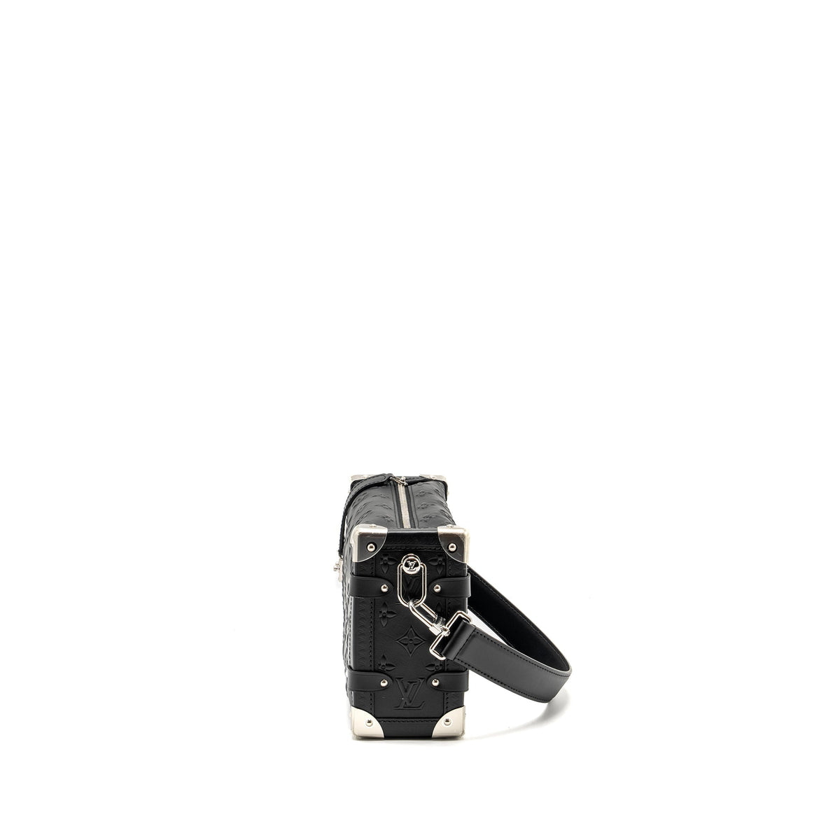 LOUIS VUITTON SIDE TRUNK MONOGRAM DEBOSSED CALFSKIN BLACK SHW