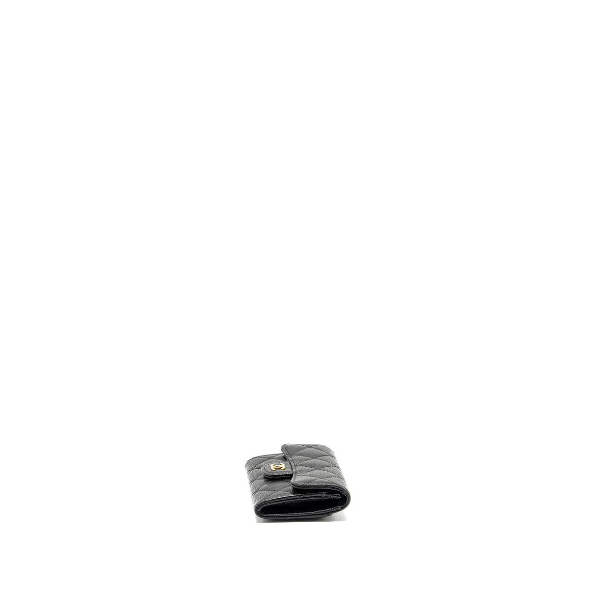 CHANEL CLASSIC FLAP CARD HOLDER CAVIAR BLACK GHW (MICROCHIP)