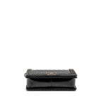 CHANEL NEW MEDIUM CHAIN EDGE BOY BAG CALFSKIN BLACK RUTHENIUM SHW