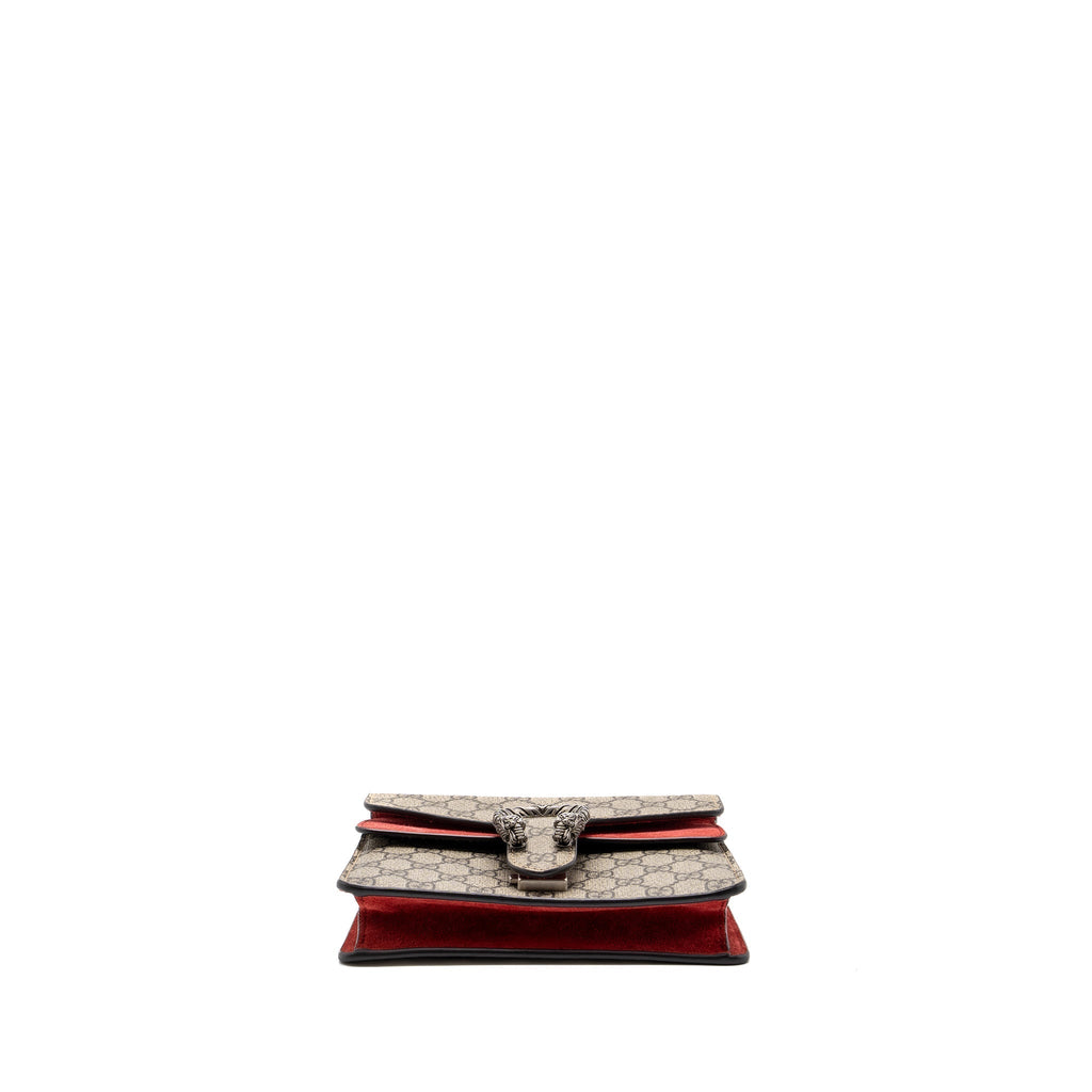 GUCCI DIONYSUS GG SUPREME MINI BAG RED SHW