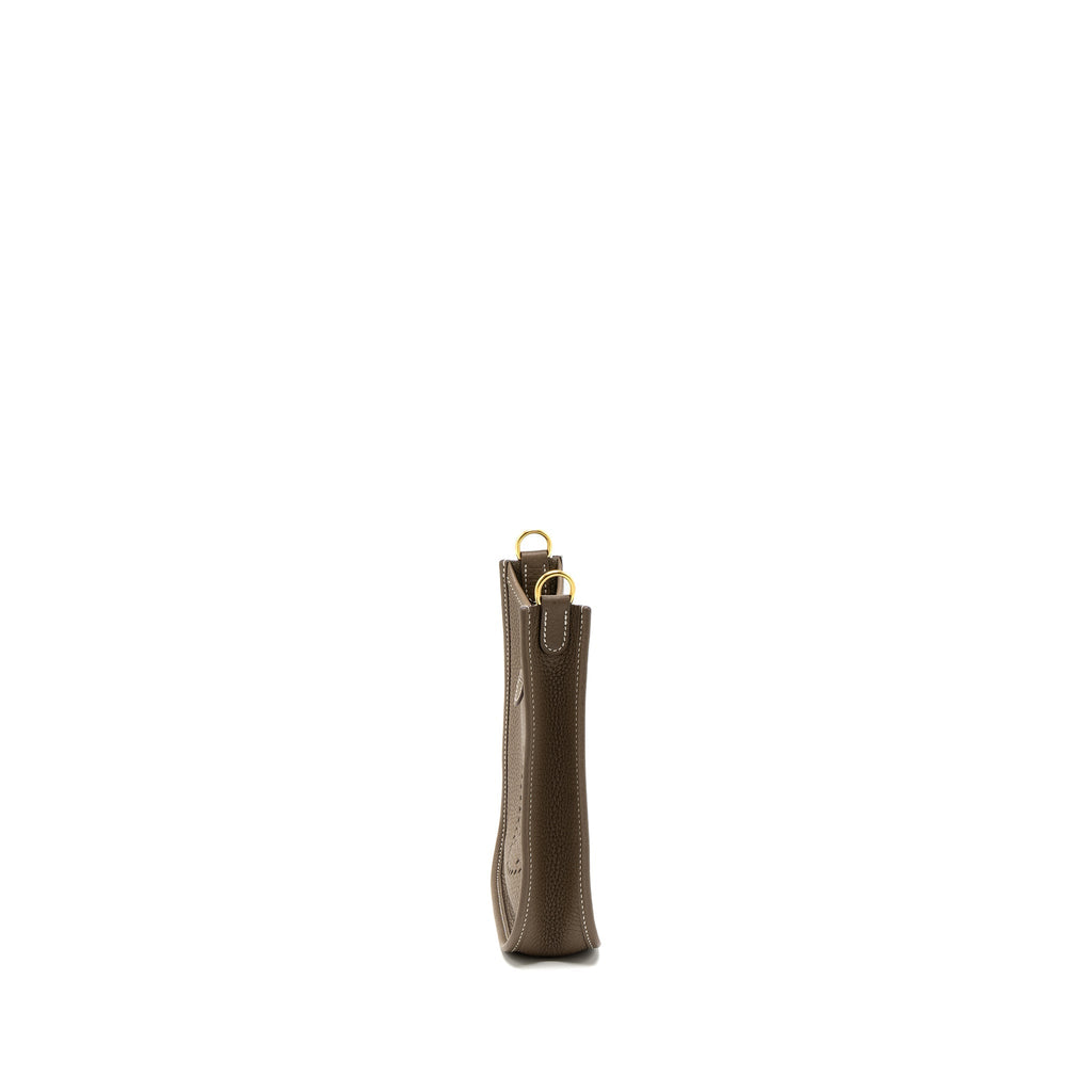 Hermes Mini Evelyne Clemence Etoupe GHW