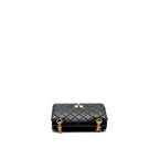 CHANEL MINI 2.55 REISSUE FLAP BAG AGED CALFSKIN BLACK GHW