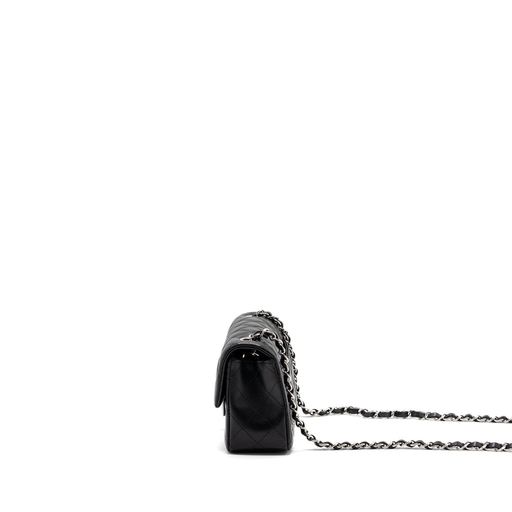 CHANEL MINI RECTANGULAR FLAP BAG LAMBSKIN BLACK SHW (MICROCHIP)