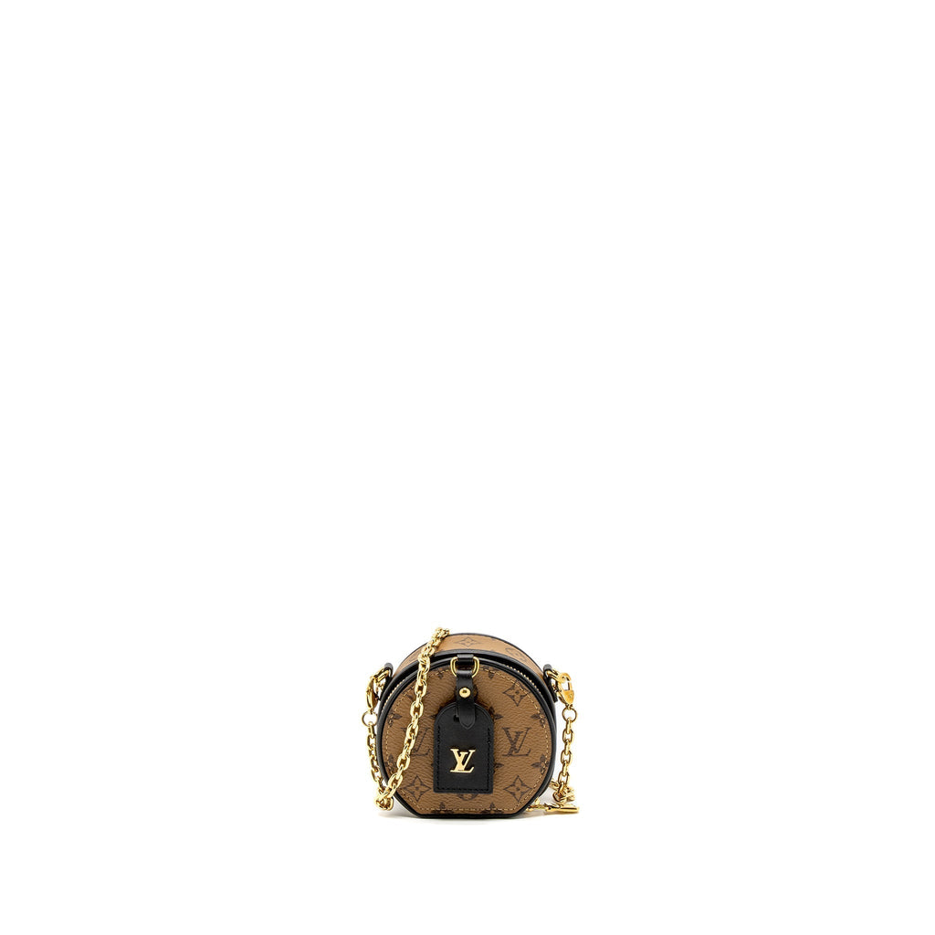 LOUIS VUITTON BOITE CHAPEAU NECKLACE/MINI CHAIN BAG MONOGRAM REVERSE CANVAS GHW