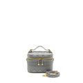 DIOR SMALL DIORTRAVEL VANITY CASE CANNAGE LAMBSKIN GREY GHW