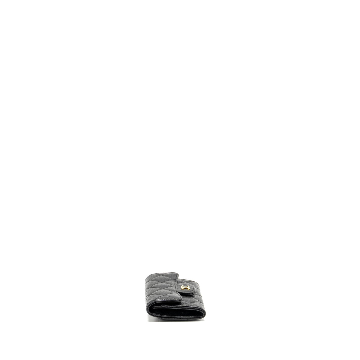 CHANEL CLASSIC FLAP CARD HOLDER CAVIAR BLACK GHW (MICROCHIP)