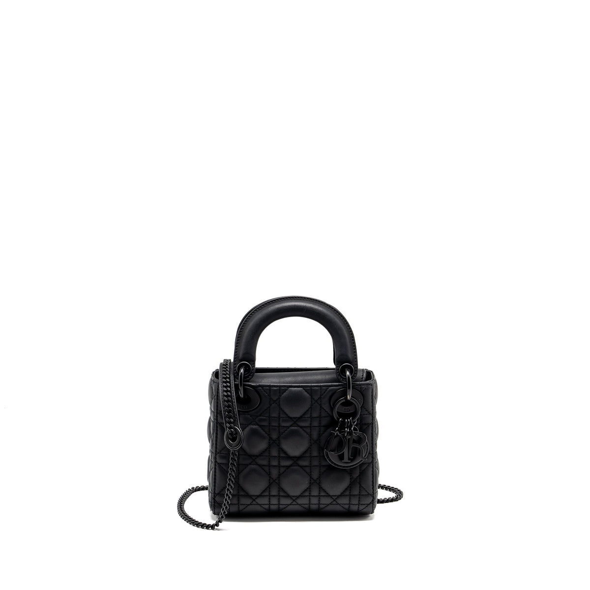 DIOR MINI LADY DIOR CALFSKIN SO BLACK