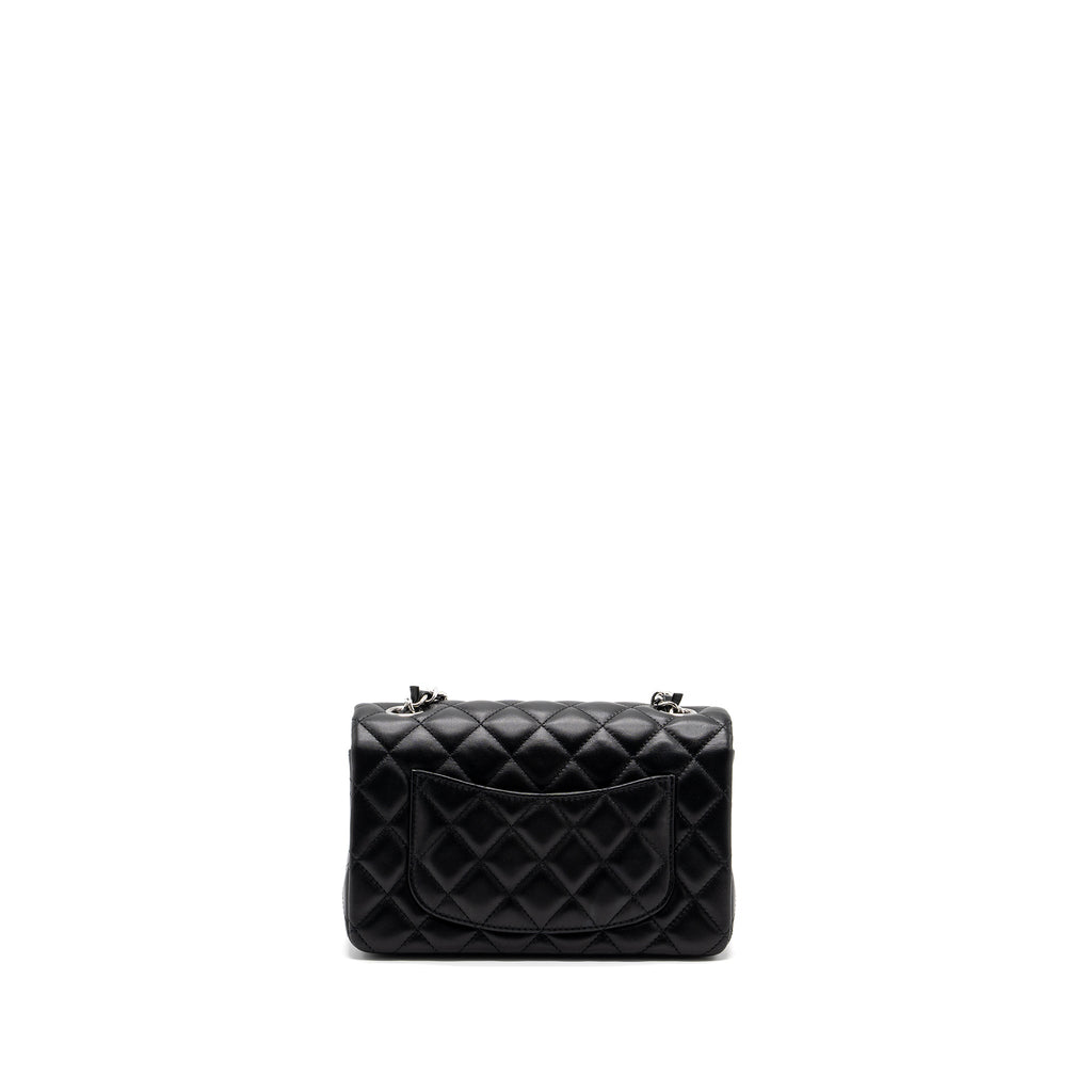 CHANEL MINI RECTANGULAR FLAP BAG LAMBSKIN BLACK SHW (MICROCHIP)