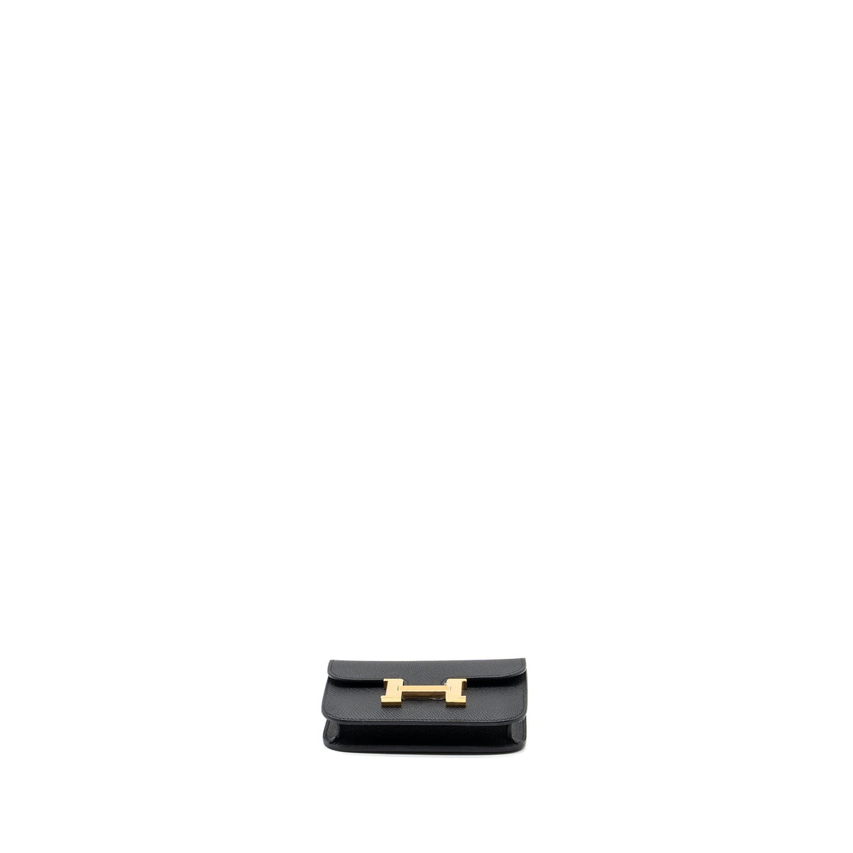 HERMES CONSTANCE SLIM WALLET EPSOM BLACK GHW