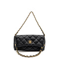 CHANEL LARGE HOBO BAG LAMBSKIN BLACK GHW (MICROCHIP)