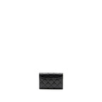CHANEL CLASSIC FLAP CARD HOLDER CAVIAR BLACK GHW (MICROCHIP)