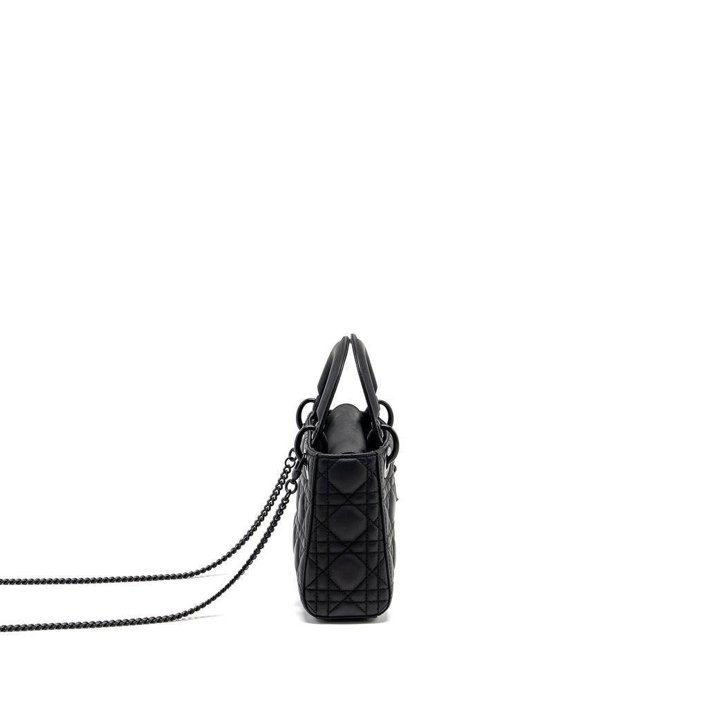 DIOR MINI LADY DIOR CALFSKIN SO BLACK