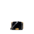CHANEL SMALL BOY BAG RABBIT HAIR LIMITED EDITION LAMBSKIN BLACK GHW