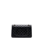 CHANEL 2.55 226 REISSUE FLAP BAG AGED CALFSKIN BLACK RUTHENIUM HARDWARE