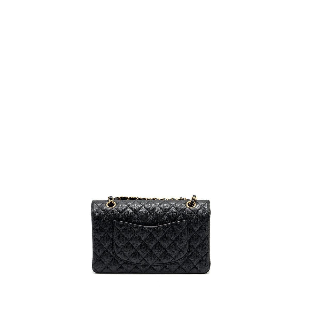 CHANEL MEDIUM CLASSIC DOUBLE FLAP BAG CAVIAR BLACK GHW (MICROCHIP)